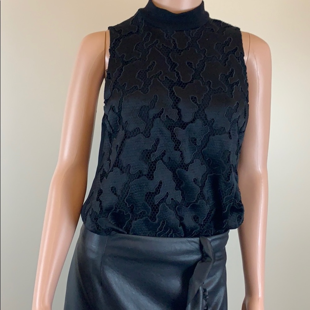 A.L.C. black lace sleeveless top Size 4